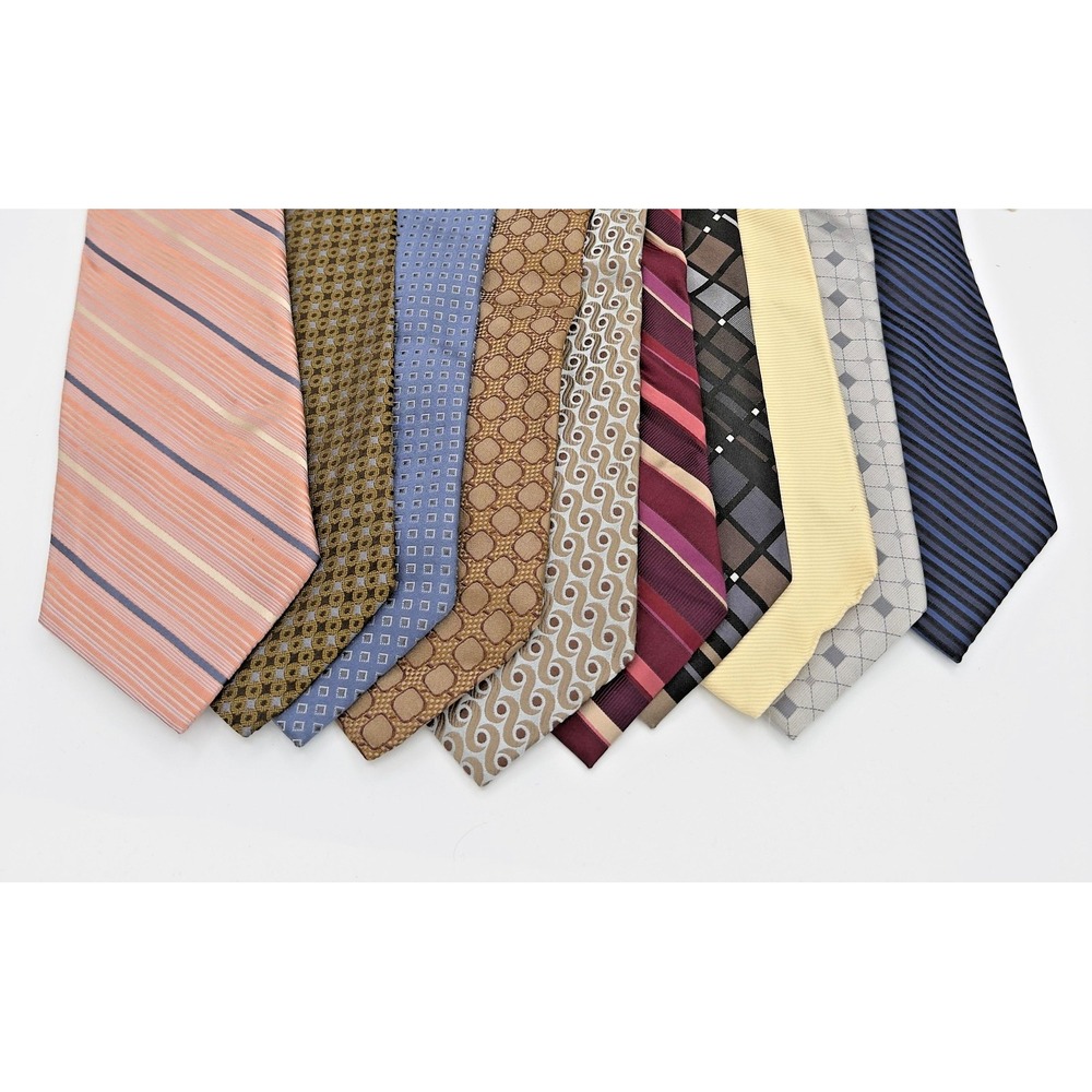 Calvin Klein Tie Lot Mens Silk Assorted Patterns Classic Formal Made In USA 10pc